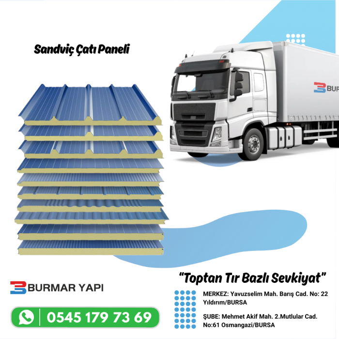 Sakarya Sandviç Çatı Paneli Fiyatları